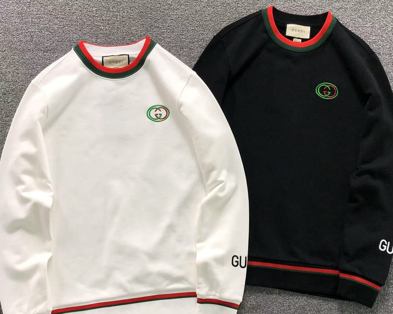 Moletom Gucci Bordado Classic – Branco & Preto  Versat Outlet