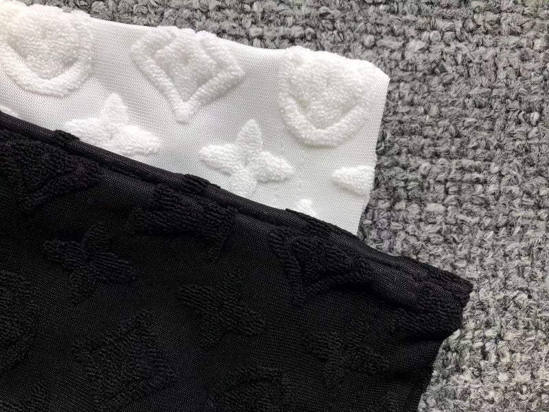 Kit Louis Vuitton Monogram Velour Preto e Off White - Versat Outlet