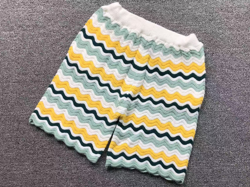 Kit Casablanca Paris Tricô Zig Zag Amarelo e Verde - Versat Outlet