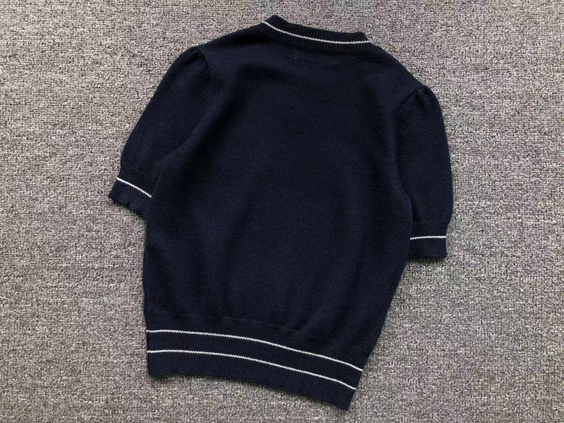 Blusa de Tricô Dior com Logo Intársia