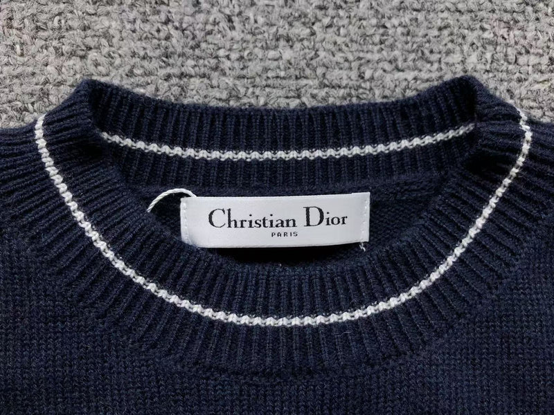 Blusa de Tricô Dior com Logo Intársia