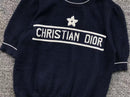 Blusa de Tricô Dior com Logo Intársia