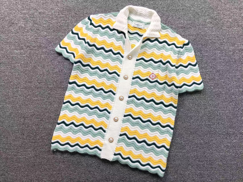 Kit Casablanca Paris Tricô Zig Zag Amarelo e Verde - Versat Outlet