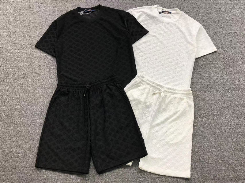 Kit Louis Vuitton Monogram Velour Preto e Off White - Versat Outlet