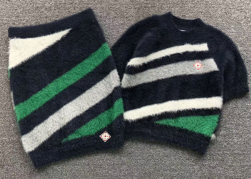 Casablanca-Mohair Striped Knit – Conjunto Tricot Premium - Versat Outlet