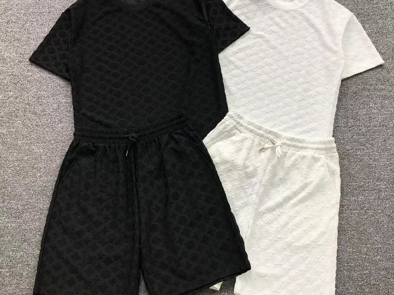 Kit Louis Vuitton Monogram Velour Preto e Off White - Versat Outlet