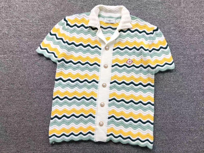 Kit Casablanca Paris Tricô Zig Zag Amarelo e Verde - Versat Outlet