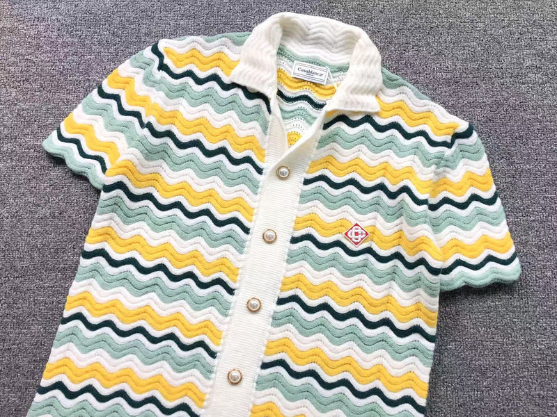 Kit Casablanca Paris Tricô Zig Zag Amarelo e Verde - Versat Outlet