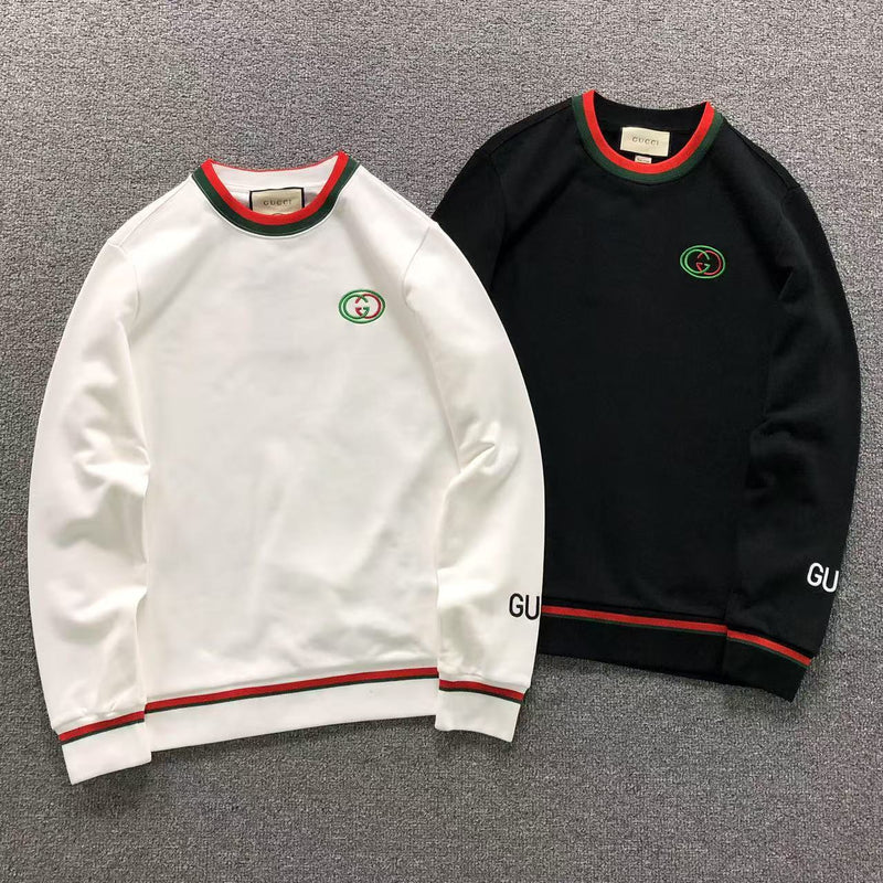 Moletom Gucci Bordado Classic – Branco & Preto  Versat Outlet