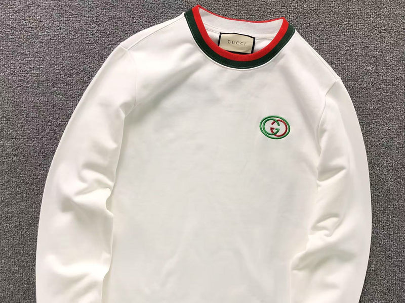 Moletom Gucci Bordado Classic – Branco & Preto  Versat Outlet