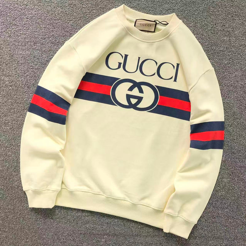Moletom Gucci Off White – Listras Vermelha & Azul - Versat outlet