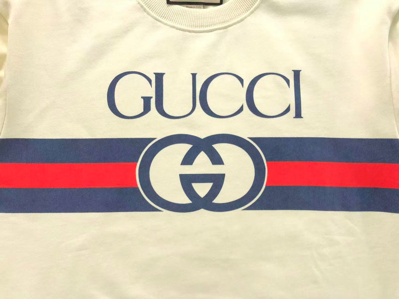 Moletom Gucci Off White – Listras Vermelha & Azul - Versat outlet